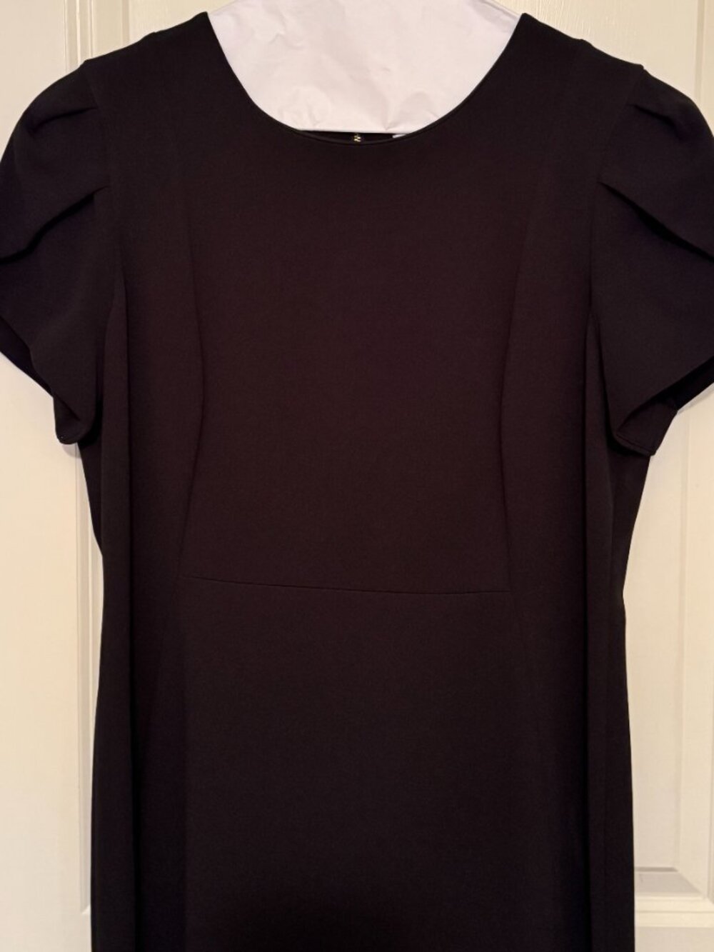 Calvin Klein Tulip Sleeve Sheath Black 14